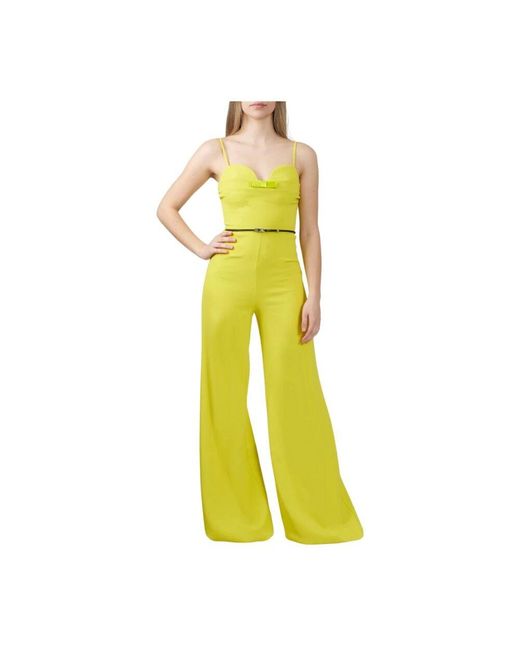 Elisabetta Franchi Yellow Jumpsuits