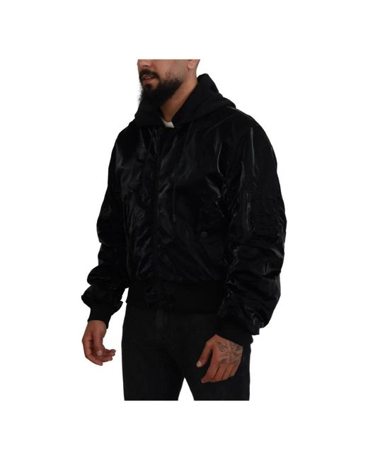 Dolce & Gabbana Black Zip-Throughs for men