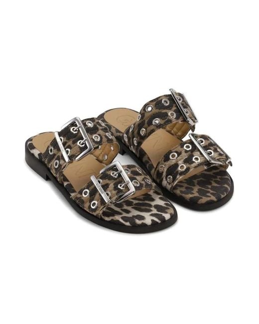 Ganni Brown Sliders