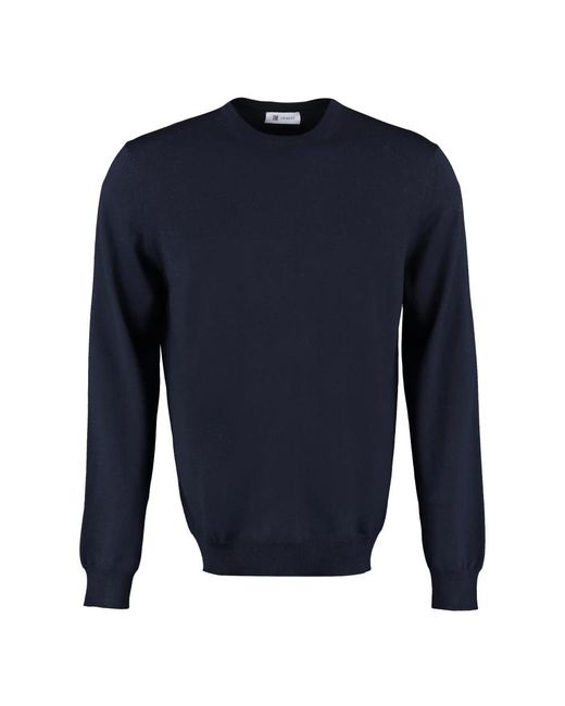 THE (Alphabet) Blue Round-Neck Knitwear for men