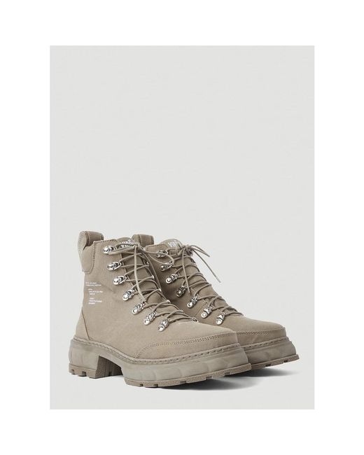 Viron Gray Lace-Up Boots