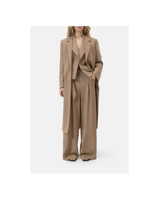 Closed Natural Wide Trousers