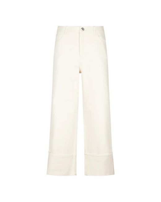 Max Mara White Wide Trousers