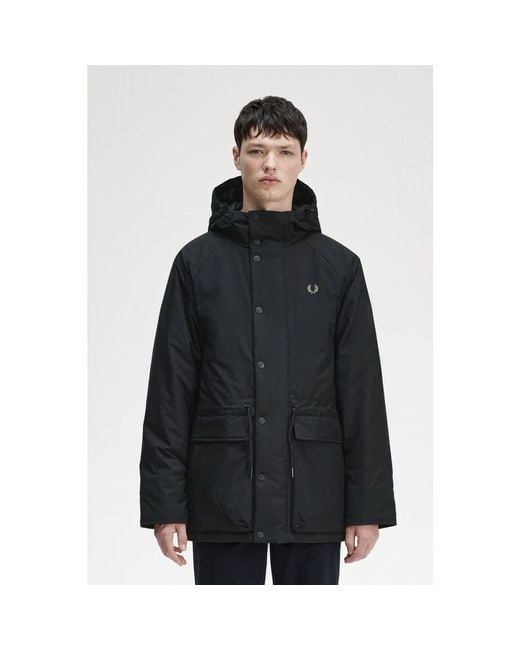Fred Perry Blue Winter Jackets for men
