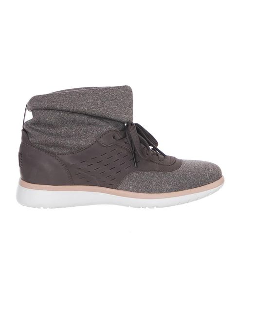 Ugg Schoenen ,Bruin ,Leer 9060 Sneakers in het Gray