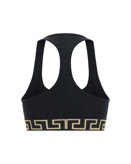 Versace Fitness ,Zwart ,Katoen Key Band Sportbeha Racerback Stijl in het Black