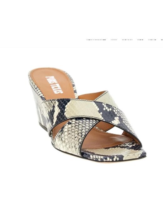 Paris Texas Metallic Heeled Mules