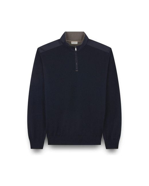 Paul & Shark Riviera Metal Shark Fin Sweater in het Blue voor heren