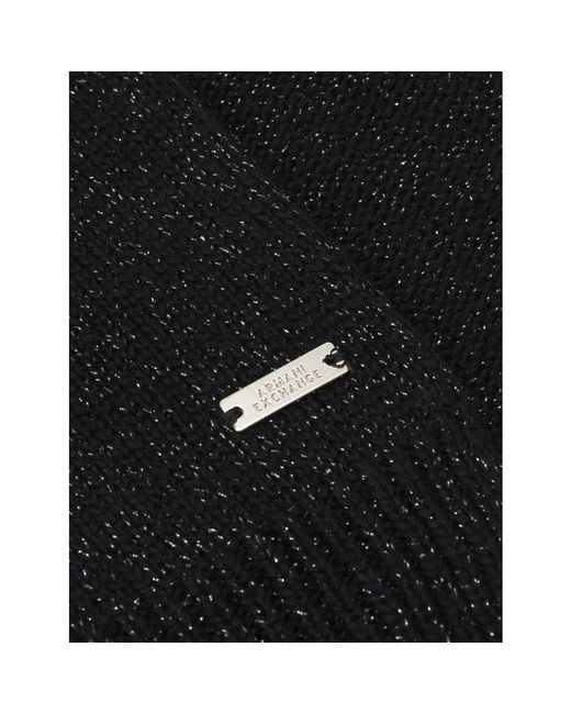 ARMANI EXCHANGE Black Winter Scarves