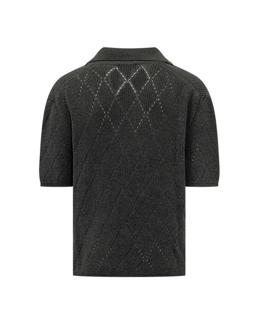 Laneus Black Short Sleeve Shirts for men