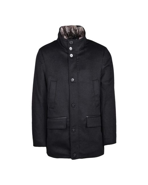 Paul & Shark Black Single-Breasted Coats for men