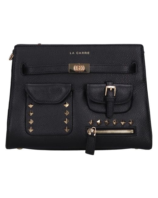 La Carrie Black Shoulder Bags