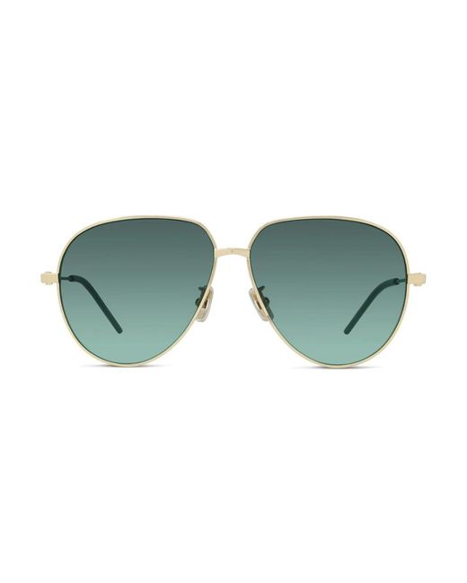 Givenchy Accessoires ,Geel ,Gouden Metalen Druppel Zonnebril Blauwe Lenzen in het Green
