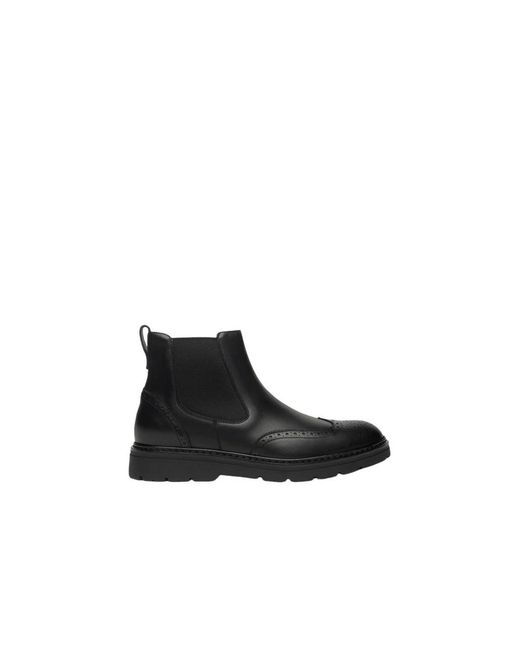 Nero Giardini Black Chelsea Boots for men