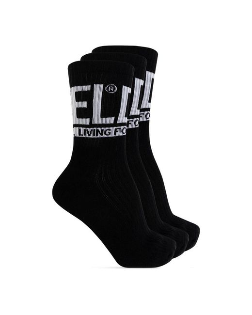 DIESEL Dreierpack socken cushioned in Black für Herren