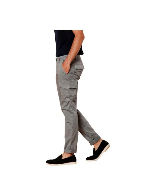 Mason's Gray Straight Trousers for men
