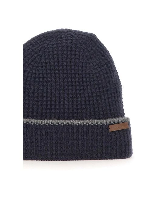 Kiton Blue Beanies for men