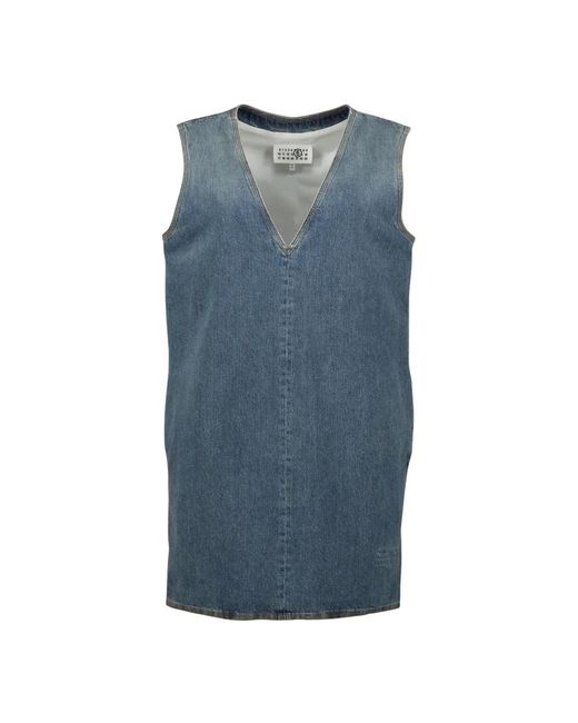MM6 by Maison Margiela Blue Short Dresses