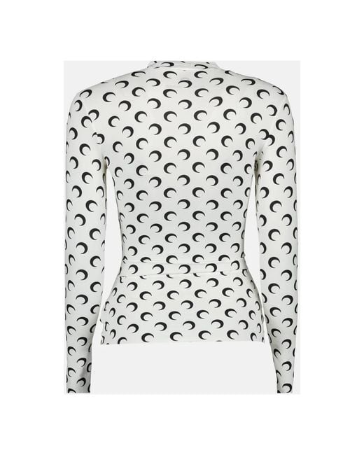 MARINE SERRE Long Sleeve Tops in het Black