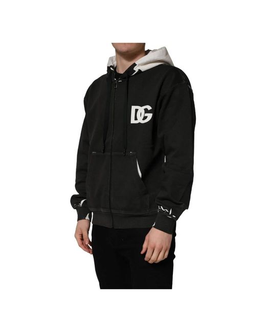 Dolce & Gabbana Black Zip-Throughs for men
