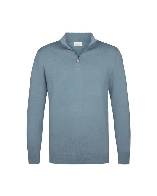 Profuomo Pullover Half Zip in het Blue voor heren