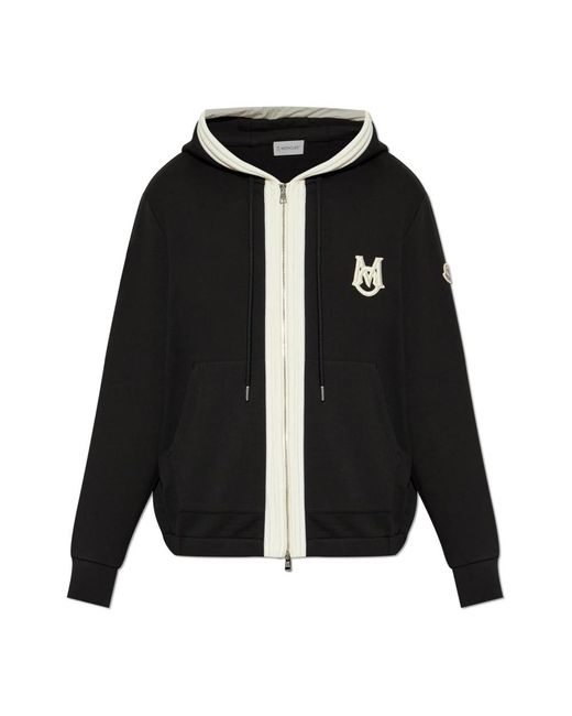 Moncler Logo Sweatshirt in het Black voor heren