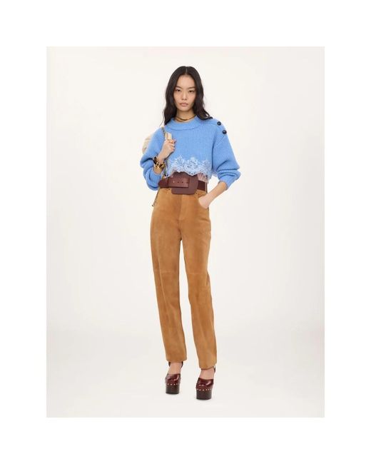 Chloé Blue Round-Neck Knitwear