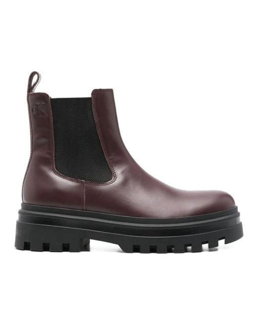 Calvin Klein Brown Chelsea Boots for men