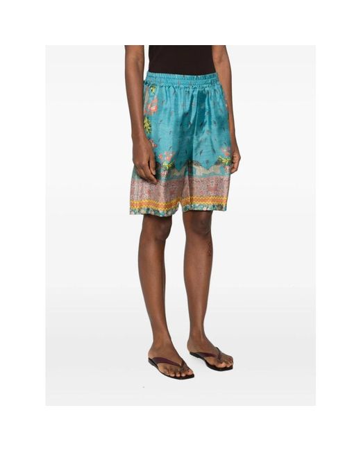Pierre Louis Mascia Blue Casual Shorts