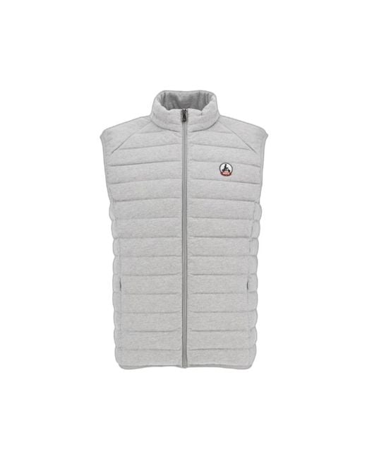 J.O.T.T Jassen ,Grijs ,Katoen Mouwloos Tom Jersey Gewatteerd Vest in het Gray voor heren
