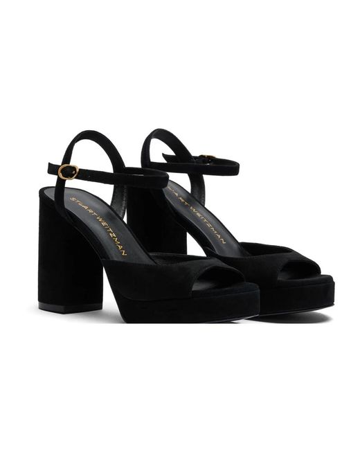 Stuart Weitzman Black High Heel Sandals
