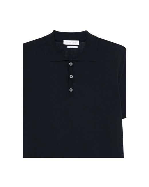Daniele Fiesoli Black Polo Shirts for men