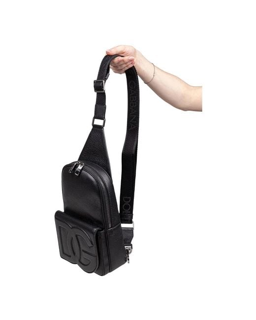 Dolce & Gabbana Schwarze Schultertasche Ss25 in Black für Herren
