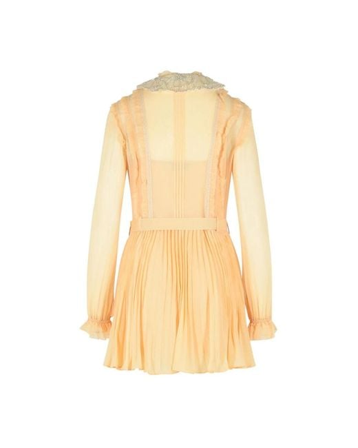 Self-Portrait Yellow Shirt Dresses