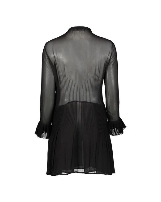 DSquared² Black Gerüschtes viskosekleid mit schleifendetail