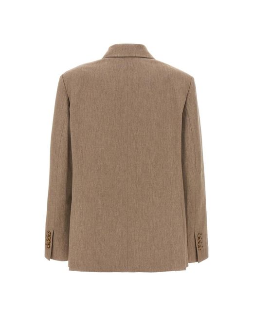 ANDAMANE Pixie Double-Breasted Blazer in het Natural