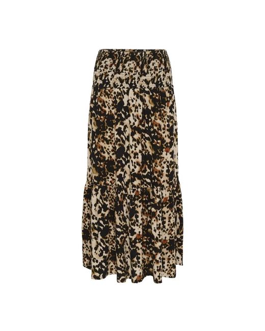 Maxi Skirts Kaffe de color Natural
