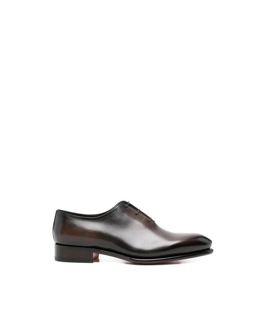 Santoni Black Business Shoes for men
