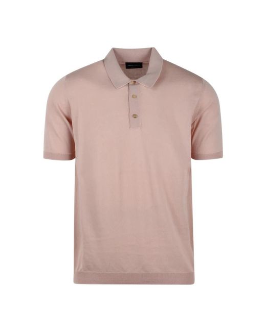 Roberto Collina Pink Polo Shirts for men