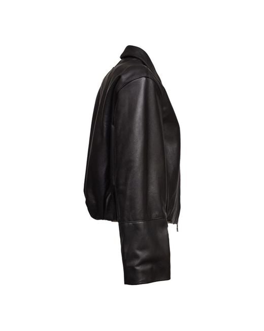 Dondup Black Leather Jackets