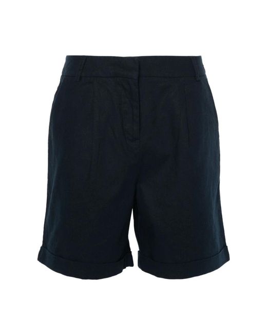 Barbour Blue Blaue leinen-baumwoll-shorts