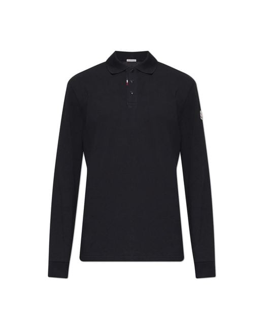 Moncler Polo Met Logopatch in het Blue voor heren