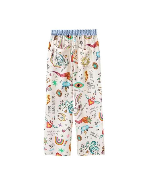 ME 369 White Wide Trousers