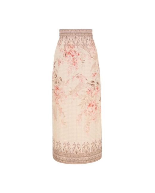 Zimmermann Pink Midi Skirts