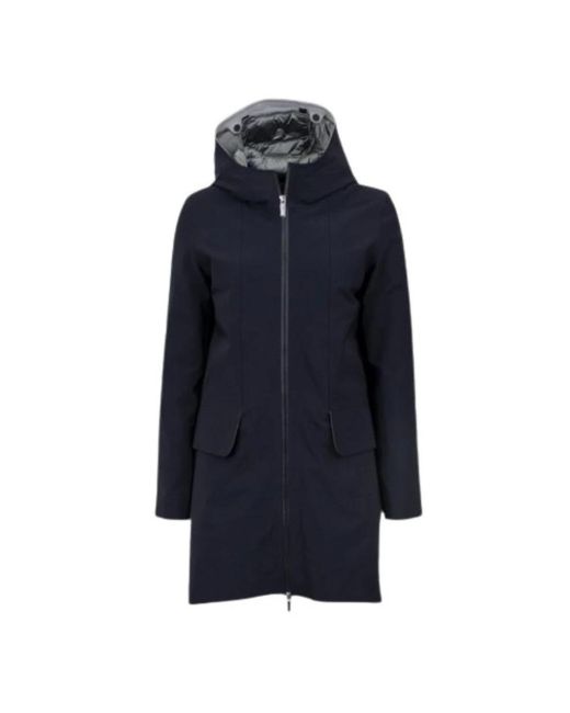 Rrd Jassen ,Zwart ,Nylon Elegante Winter Parka Jas in het Blue