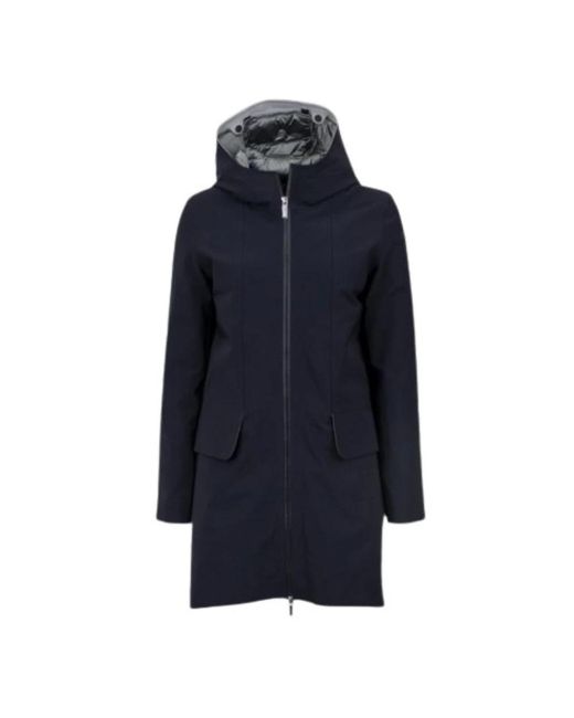 Rrd Jassen ,Zwart ,Nylon Elegante Winter Parka Jas in het Blue