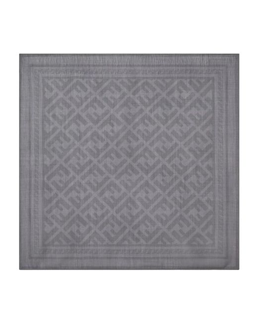 Fendi Gray Pocket Scarves for men