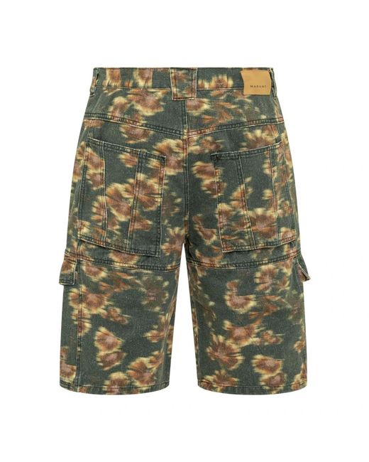 Isabel Marant Green Denim Shorts for men