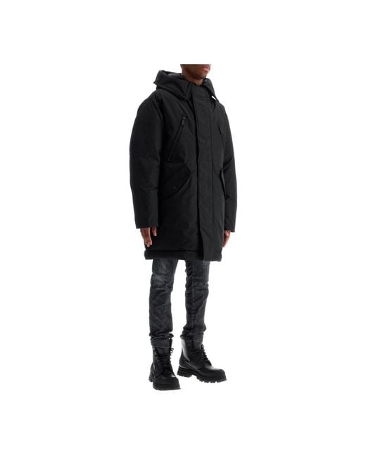 DSquared² Black Parkas for men