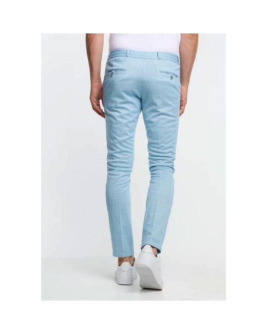 Zuitable Blue Slim-Fit Trousers for men